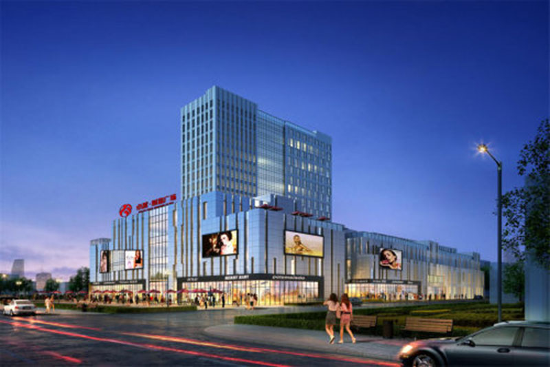 新泰卓越·財富廣場膜結構項目接近尾聲