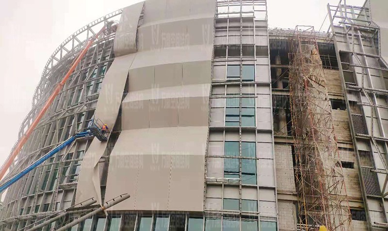 紹興國際會展中心一期B區會議中心 PTFE外立面網格膜工程竣工