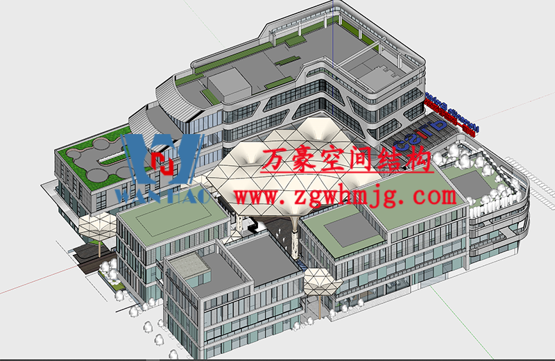 中國(guó)東盟特色商品匯聚中心膜鋼構(gòu)工程完工