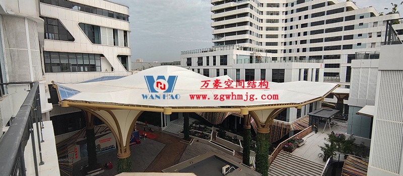 中國(guó)東盟特色商品匯聚中心膜鋼構(gòu)工程完工