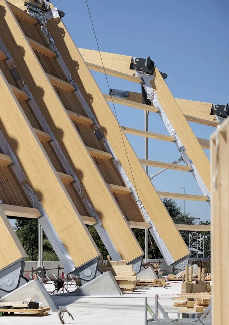 【木制勁性懸索結構】2024巴黎奧運會水上運動中心