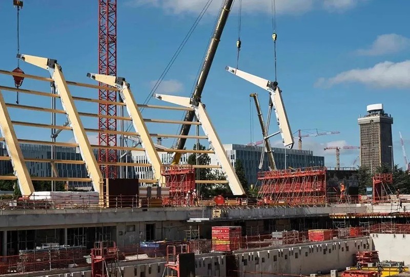 【木制勁性懸索結構】2024巴黎奧運會水上運動中心