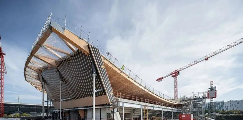 【木制勁性懸索結構】2024巴黎奧運會水上運動中心