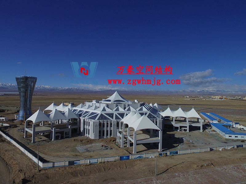 青海茶卡鹽湖天空之境集散中心鋼膜結構項目
