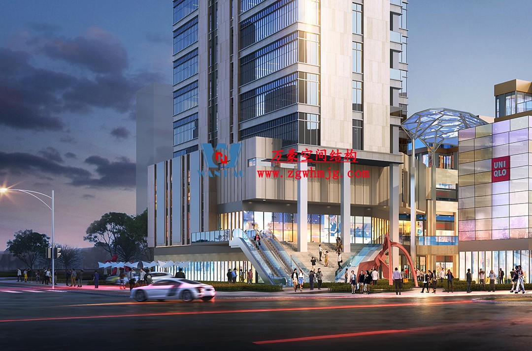 賦含夢幻色彩的商業街膜結構天幕，即將閃亮登場！