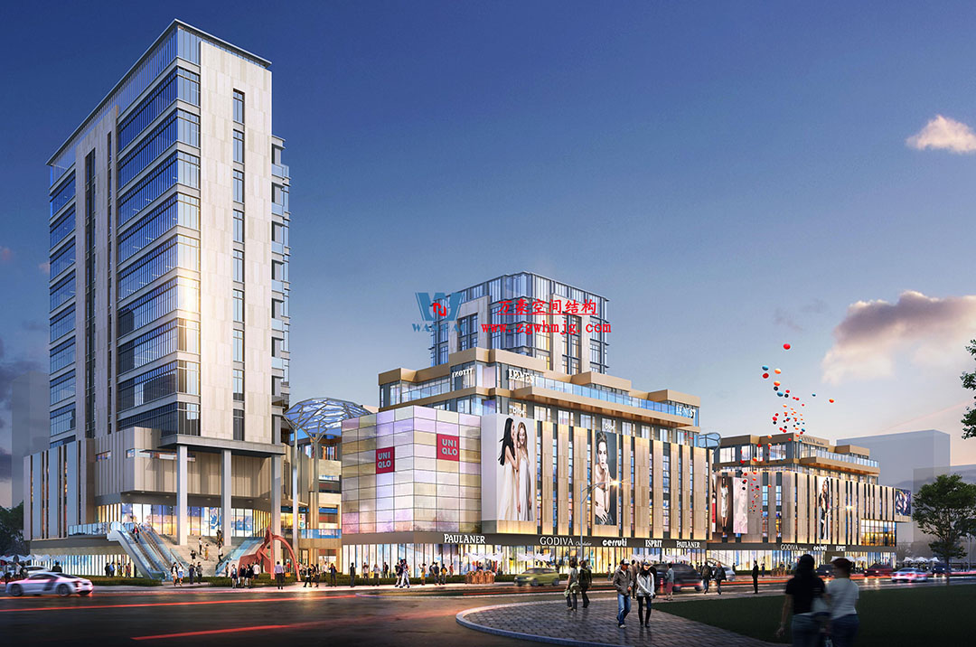 賦含夢幻色彩的商業街膜結構天幕，即將閃亮登場！