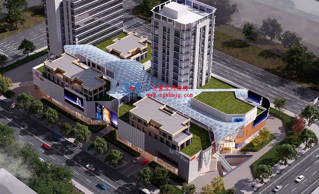 賦含夢幻色彩的商業街膜結構天幕，即將閃亮登場！