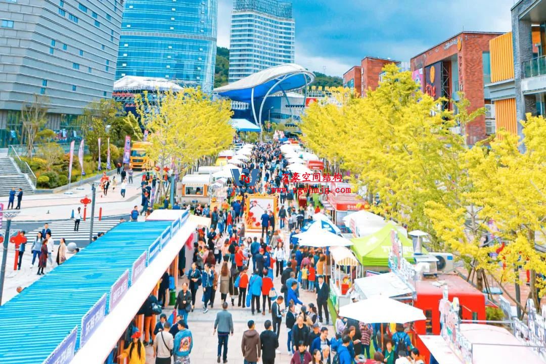 遵義高鐵新城上的一條鋼膜結構“長龍”