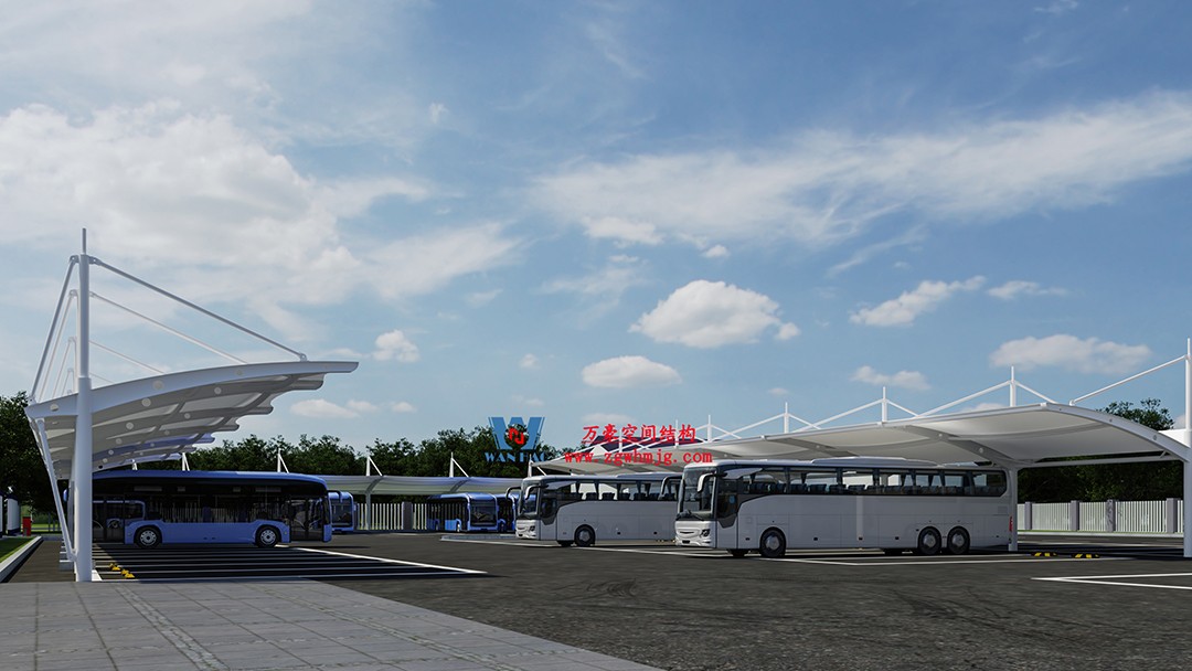 隨處可見的遮陽擋雨守護衛士-膜結構車棚