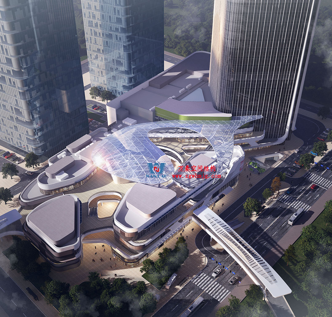 組合型創(chuàng)意消費空間|紹興華發(fā)金融活力城ETFE膜結(jié)構商業(yè)天幕