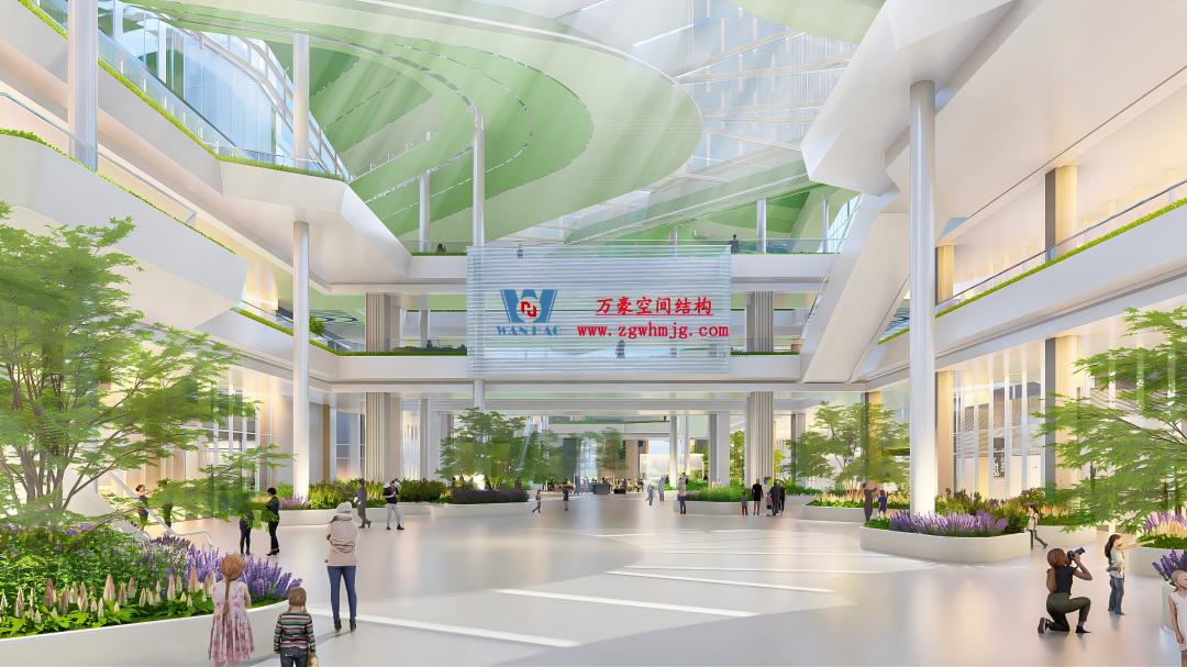 在中庭種一片鋼膜結構的“森谷” 在中庭種一片鋼膜結構的“森谷”