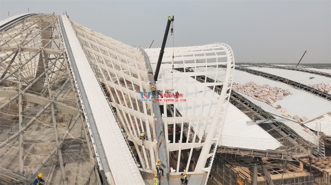 千帆競發(fā)勢如虹｜中原國際會展中心膜結(jié)構(gòu)天幕攻堅實(shí)錄，擎起中原會展新地標(biāo)！