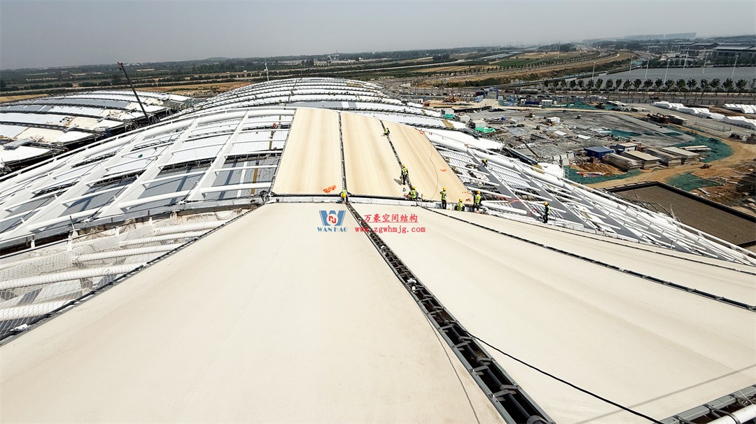 千帆競發(fā)勢如虹｜中原國際會展中心膜結(jié)構(gòu)天幕攻堅實(shí)錄，擎起中原會展新地標(biāo)！