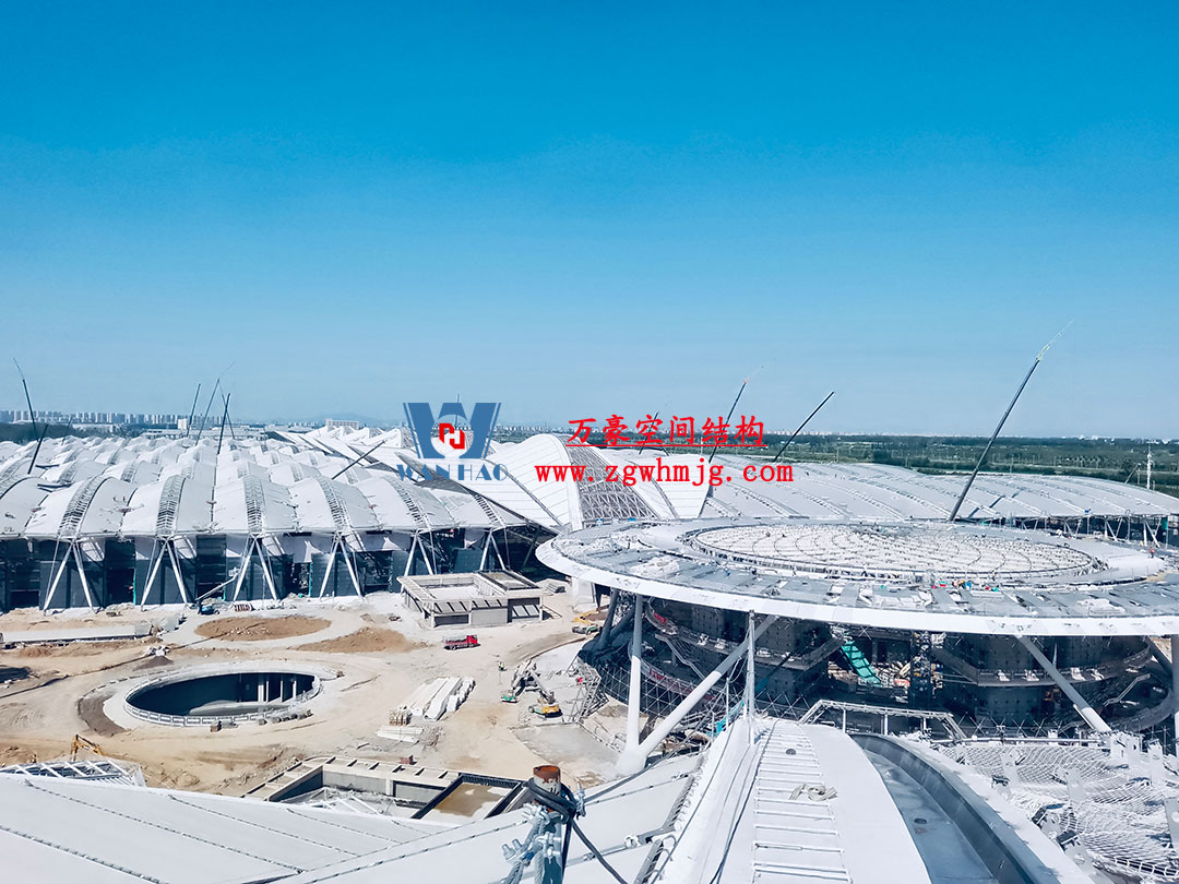 鄭州中原高鐵港數字展貿城ETFE PTFE膜結構項目