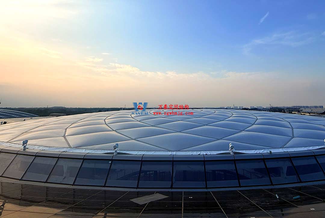 鄭州中原高鐵港數字展貿城ETFE PTFE膜結構項目