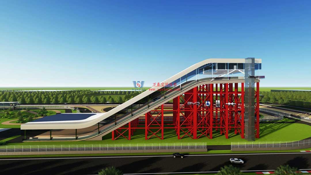比亞迪賽車場驚現“風之翼”！又一座PTFE膜結構干拔沙坡頂棚拔地而起
