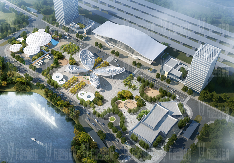 萬豪2020第19標-滬通鐵路張家港站地方配套工程站前西側旅客集散區(qū)蝴蝶造型天幕工程