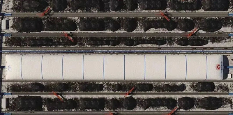 1130米，這個充氣膜有些長