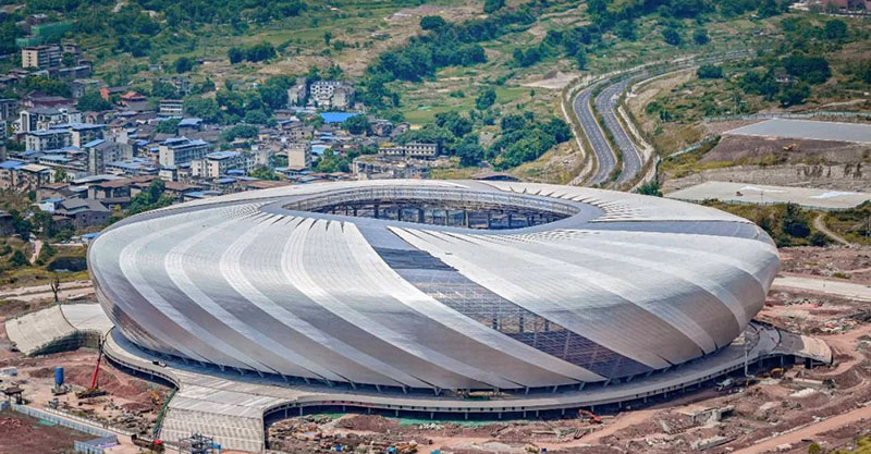 最新進展！龍興足球場10月底竣工交付