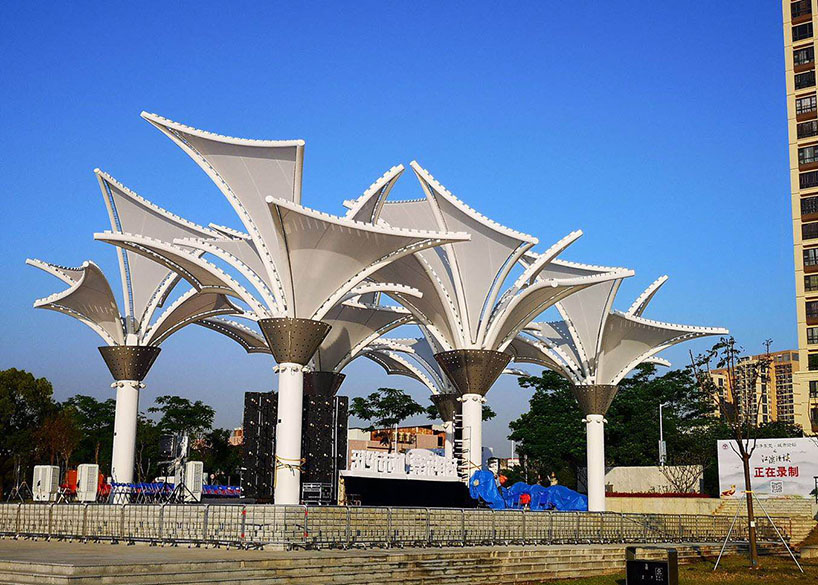 東莞市東江西岸PTFE網(wǎng)格覆膜結(jié)構(gòu)項(xiàng)目