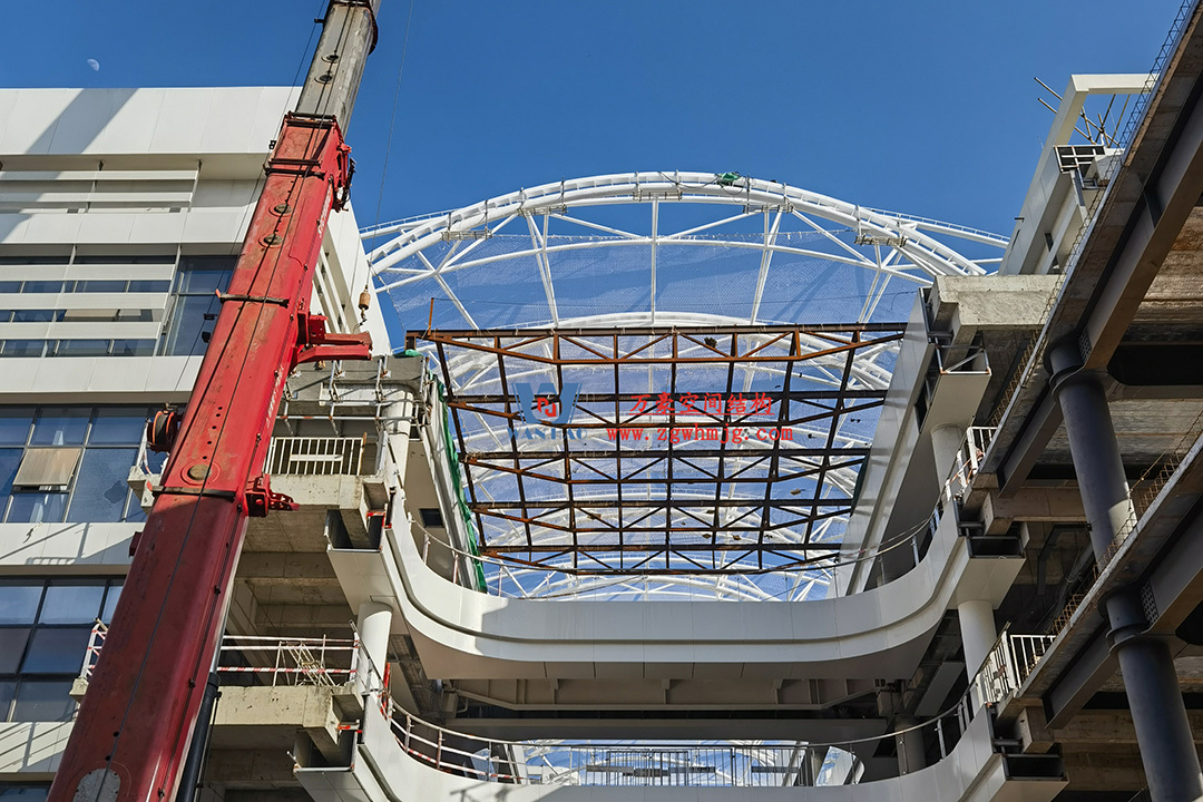 工程進度全速推進，PTFE膜材張拉在即！