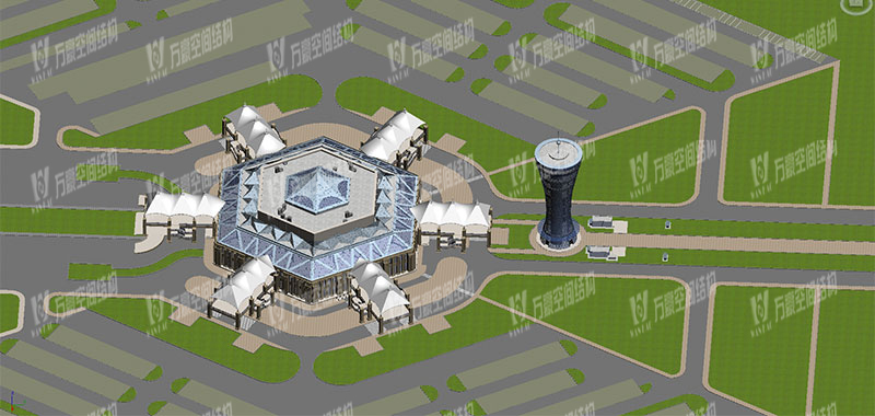 青海茶卡鹽湖天空之境集散中心鋼膜結構項目竣工