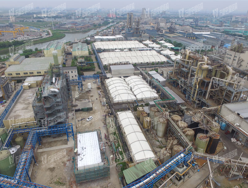 上虞泰盛化工污水池加蓋膜結構